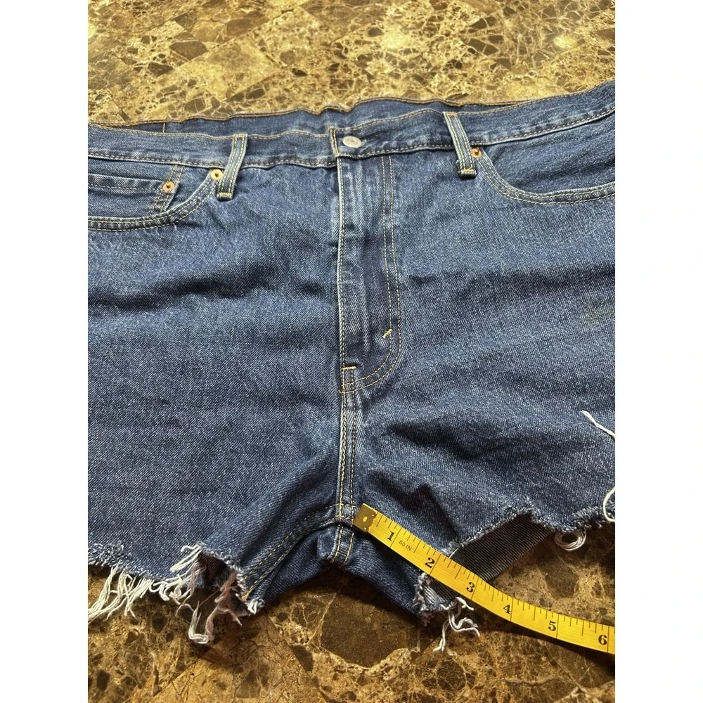 Levi's 405 Women's Denim Jean Shorts Size 40 L 10 Blue Cut Off